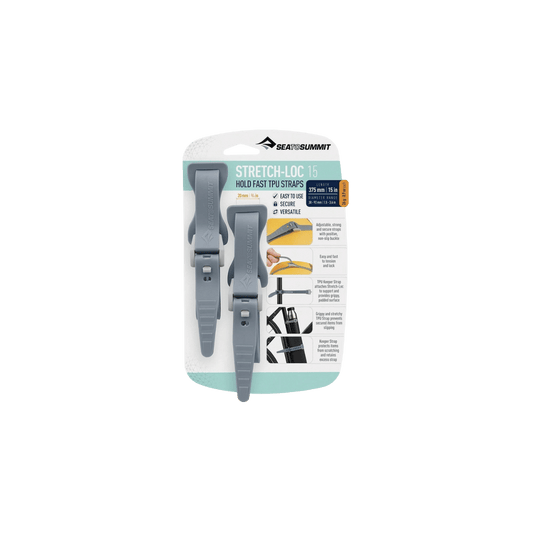 SEA TO SUMMIT STRETCH-LOC TPU STRAPS 2PK GREY IMAGE