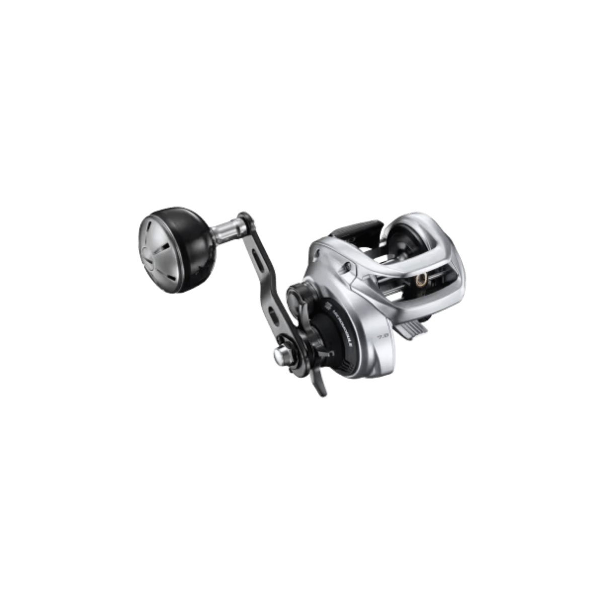 SHIMANO TRANX BAITCAST REEL 400 B, BLACK AND SILVER COLOR, REEL VIEW
