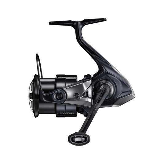 SHIMANO VANQUISH SPINNING REEL 2500SHG, BLACK COLOR, SIDE ANGLE