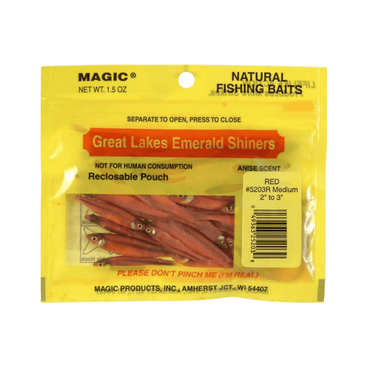 MAGIC EMERALD SHINER MINNOWS - MEDIUM - RED