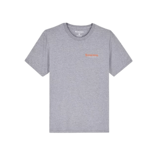 SIMMS BASS RULER T-SHIRT, ATHLETIC HEATHER, FRONT ANGLE, MD, LG, XL, XXL