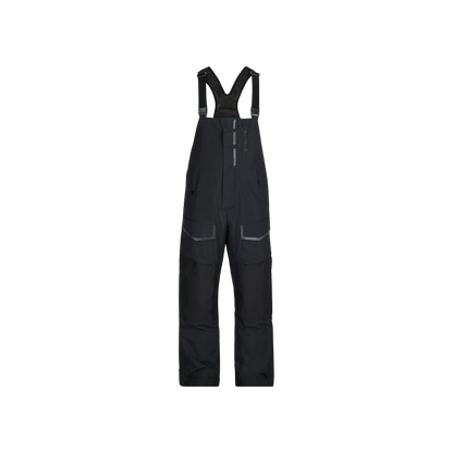 SIMMS CHALLENGER INSULATED BIB, BLACK COLOR, FULL VIEW, SM, MD, LG, XL, XXL, 3XL