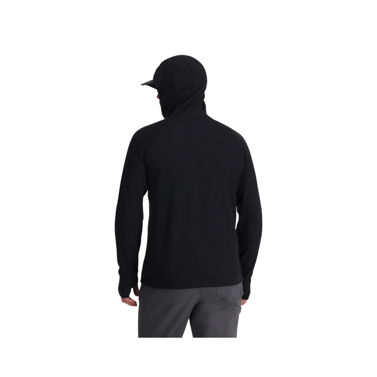SIMMS HIGHLINE HOODY, BLACK, BACK ANGLE, MD, LG, XL, XXL