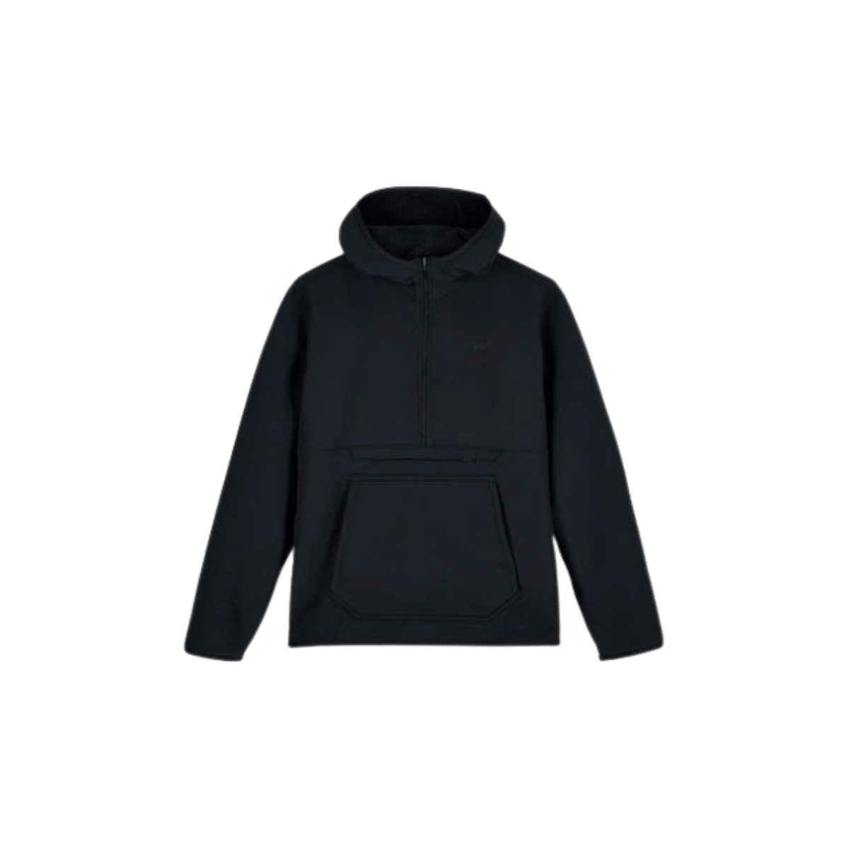 SIMMS STRATA 330 HALF-ZIP HOODY, BLACK, FRONT ANGLE, MD, LG, XL, XXL