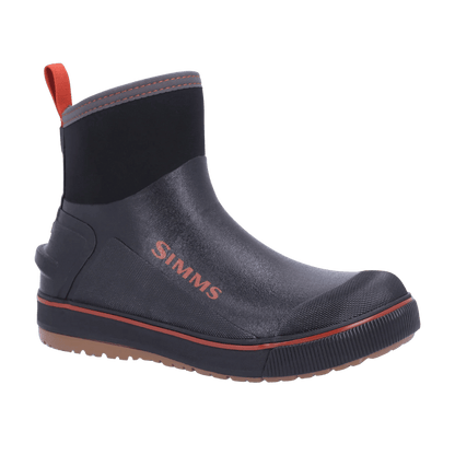 SIMMS MEN'S CHALLENGER 7" DECK BOOT FOR FISHING W/ NEOPRENE LINING - BLACK - MAIN IMAGE