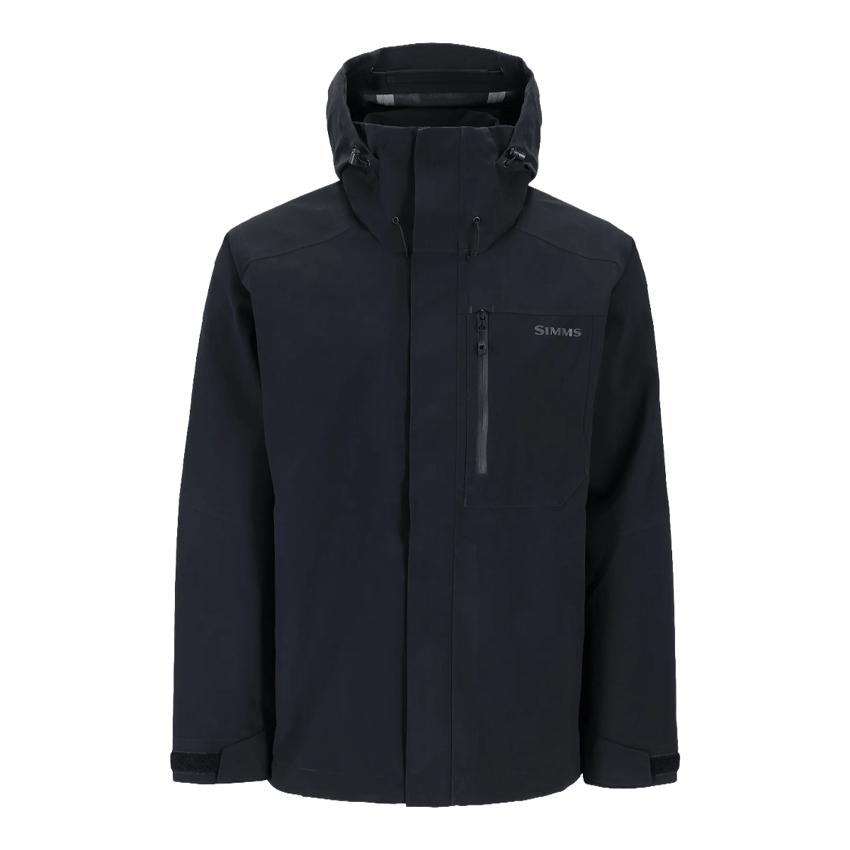 SIMMS CHALLENGER JACKET - BLACK - FRONT VIEW