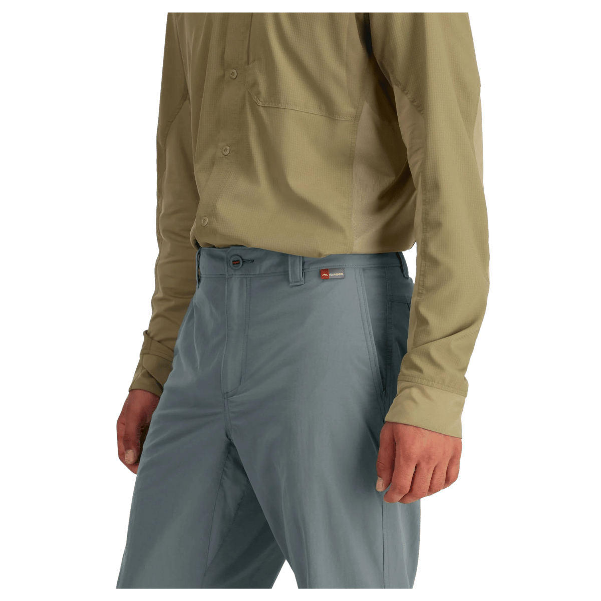 SIMMS MEN'S SUPERLIGHT FISHING PANT W/ UPF 50+ - STORM - TOP VIEW WW