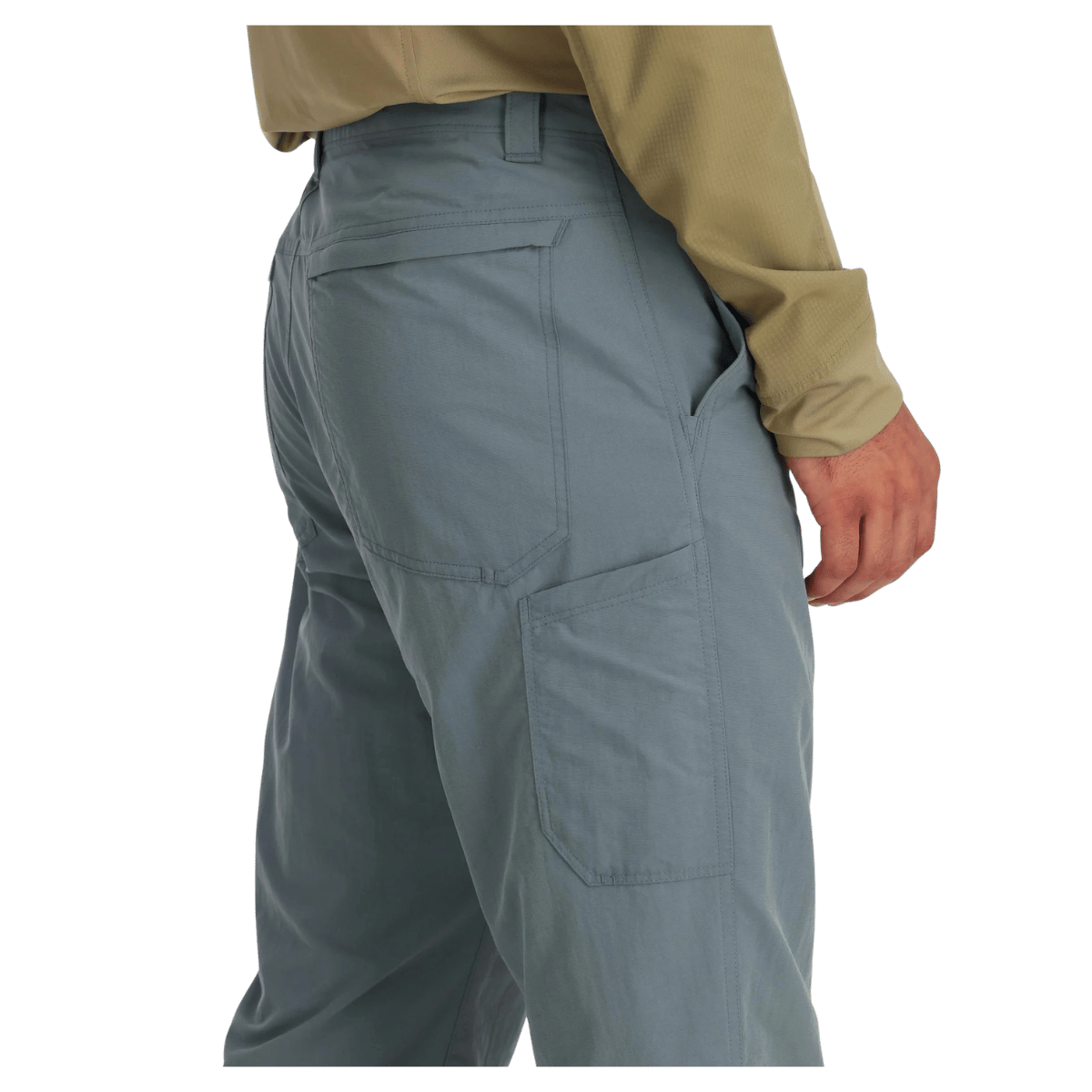 SIMMS MEN'S SUPERLIGHT FISHING PANT W/ UPF 50+ - STORM - BACK POCKET 