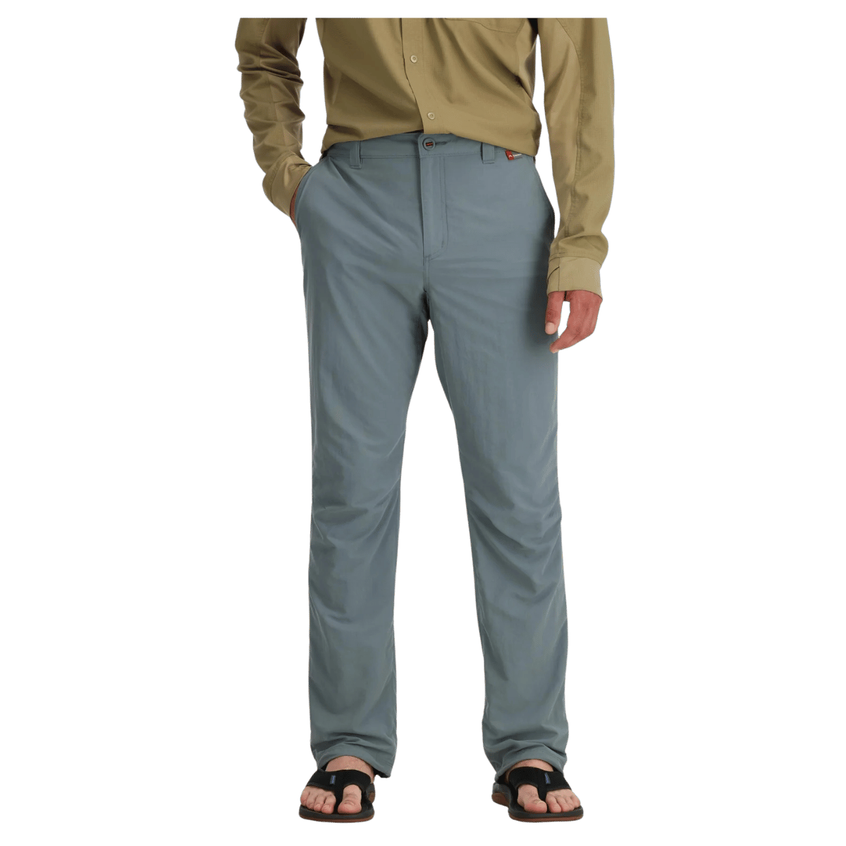 SIMMS MEN'S SUPERLIGHT FISHING PANT W/ UPF 50+ - STORM - FRONT FULL VIEW WW