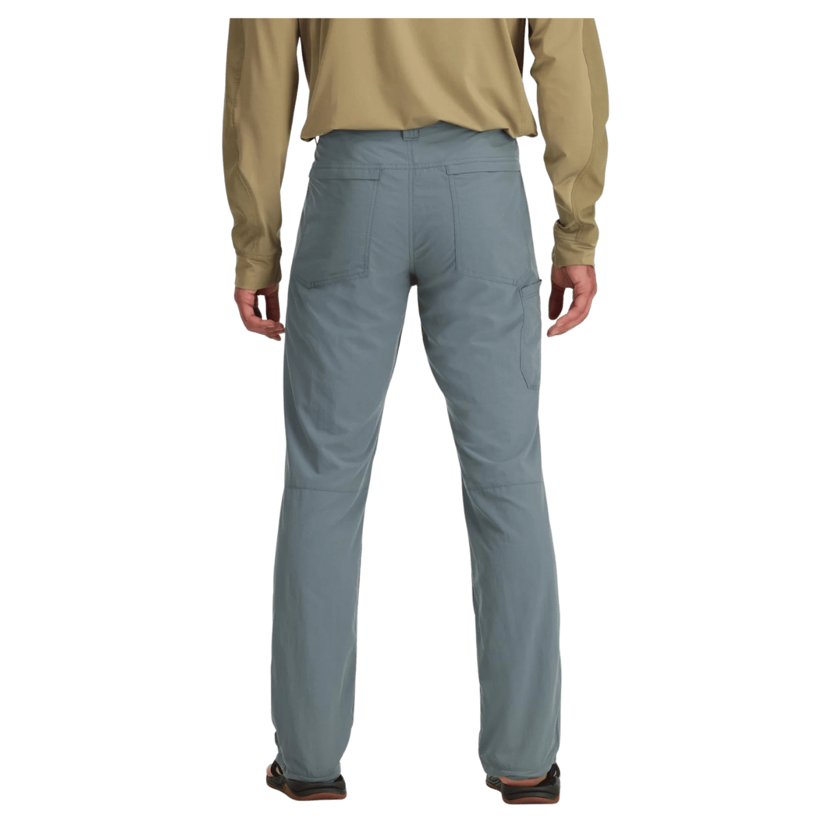 SIMMS MEN'S SUPERLIGHT FISHING PANT W/ UPF 50+ - STORM - BACK FULL VIEW WW