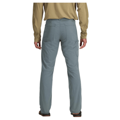 SIMMS MEN'S SUPERLIGHT FISHING PANT W/ UPF 50+ - STORM - BACK FULL VIEW WW
