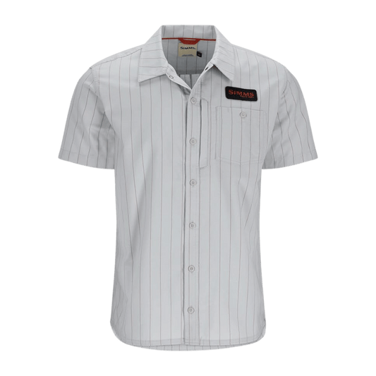 SIMMS SHOP SHIRT - STERLING/CLAY STRIPE FRONT
