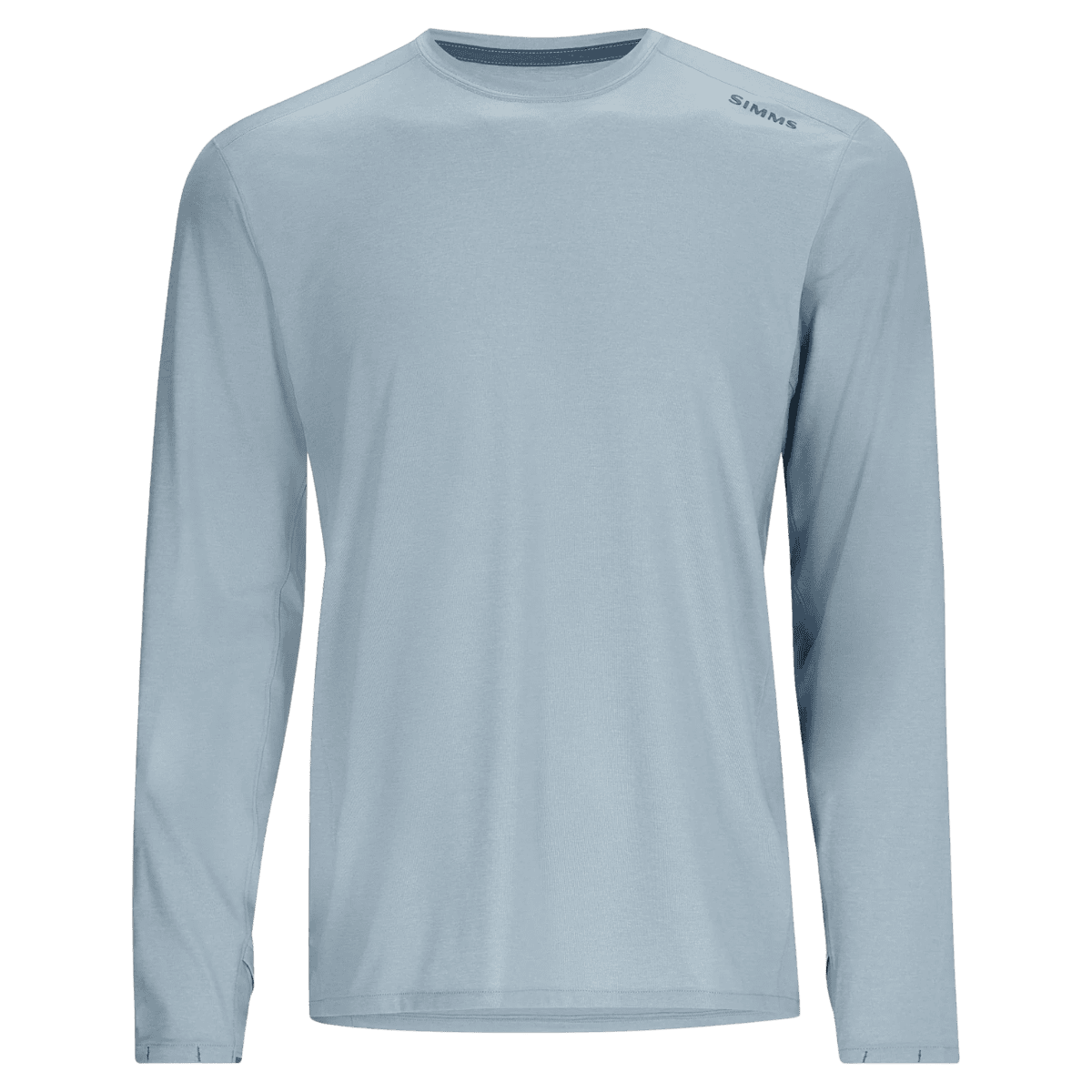SIMMS MEN'S SOLARFLEX CREWNECK W/ UPF 50+ - STEEL BLUE HEATHER - MAIN IMAGE