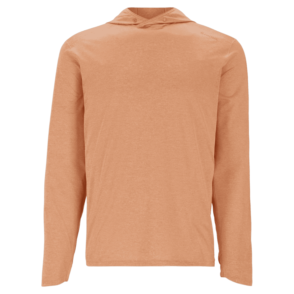 SIMMS MEN'S SOLARFLEX FISHING HOODY W/ UPF 50+ - ORANGE MAPLE HEATHER - MAIN IMAGE