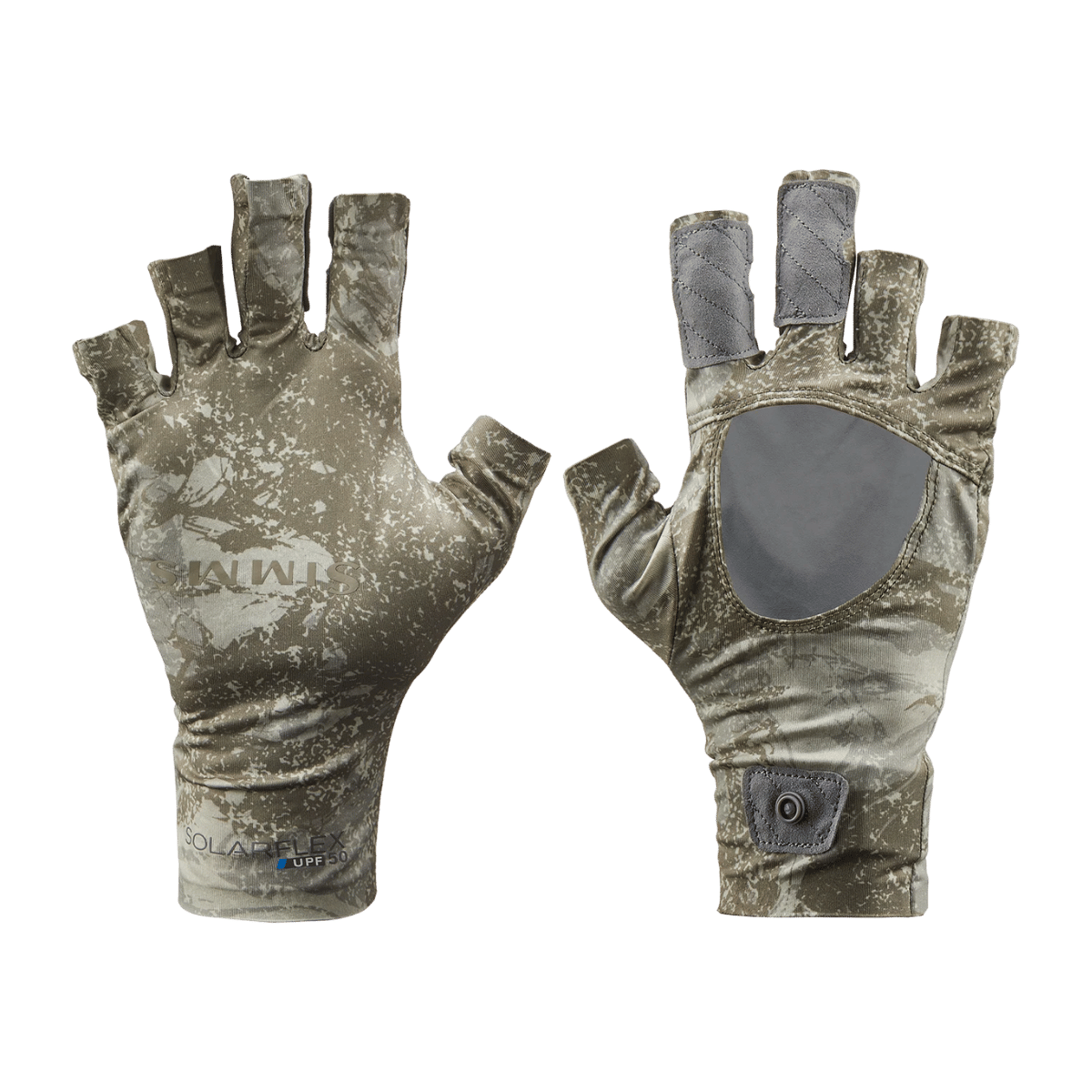 SIMMS SOLARFLEX SUNGLOVE - BACK EDDY STONE FRONT BACK
