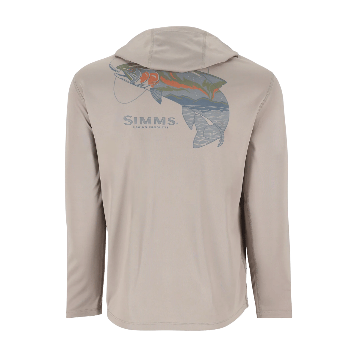 SIMMS TECH HOODY ARTIST SERIES - DOLOMITE TROUT BACK