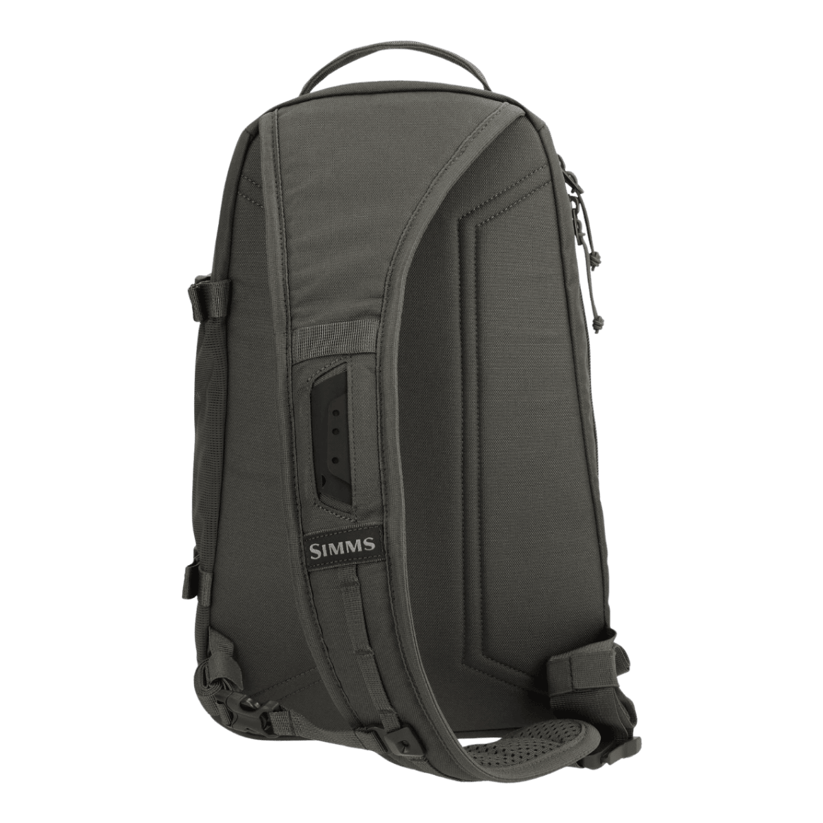 SIMMS TRIBUTARY FISHING SLING PACK - BASALT - BACK VIEW
