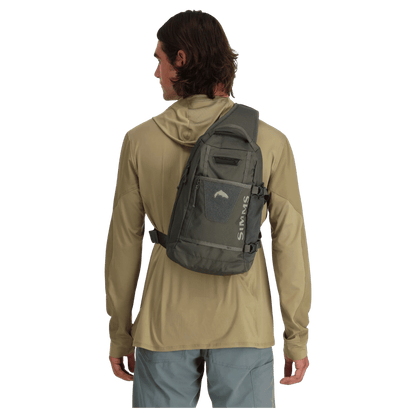 SIMMS TRIBUTARY FISHING SLING PACK - BASALT - BACK VIEW WW