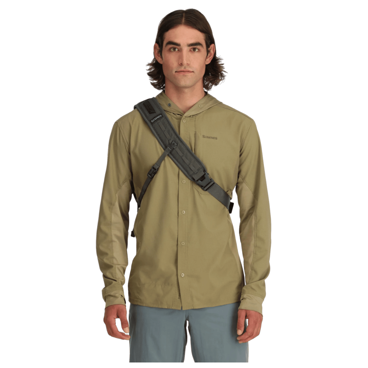 SIMMS TRIBUTARY FISHING SLING PACK - BASALT - SLING FRONT VIEW WW