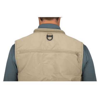 SIMMS TRIBUTARY FISHING NYLON VEST - TAN - BACK ZIPPER