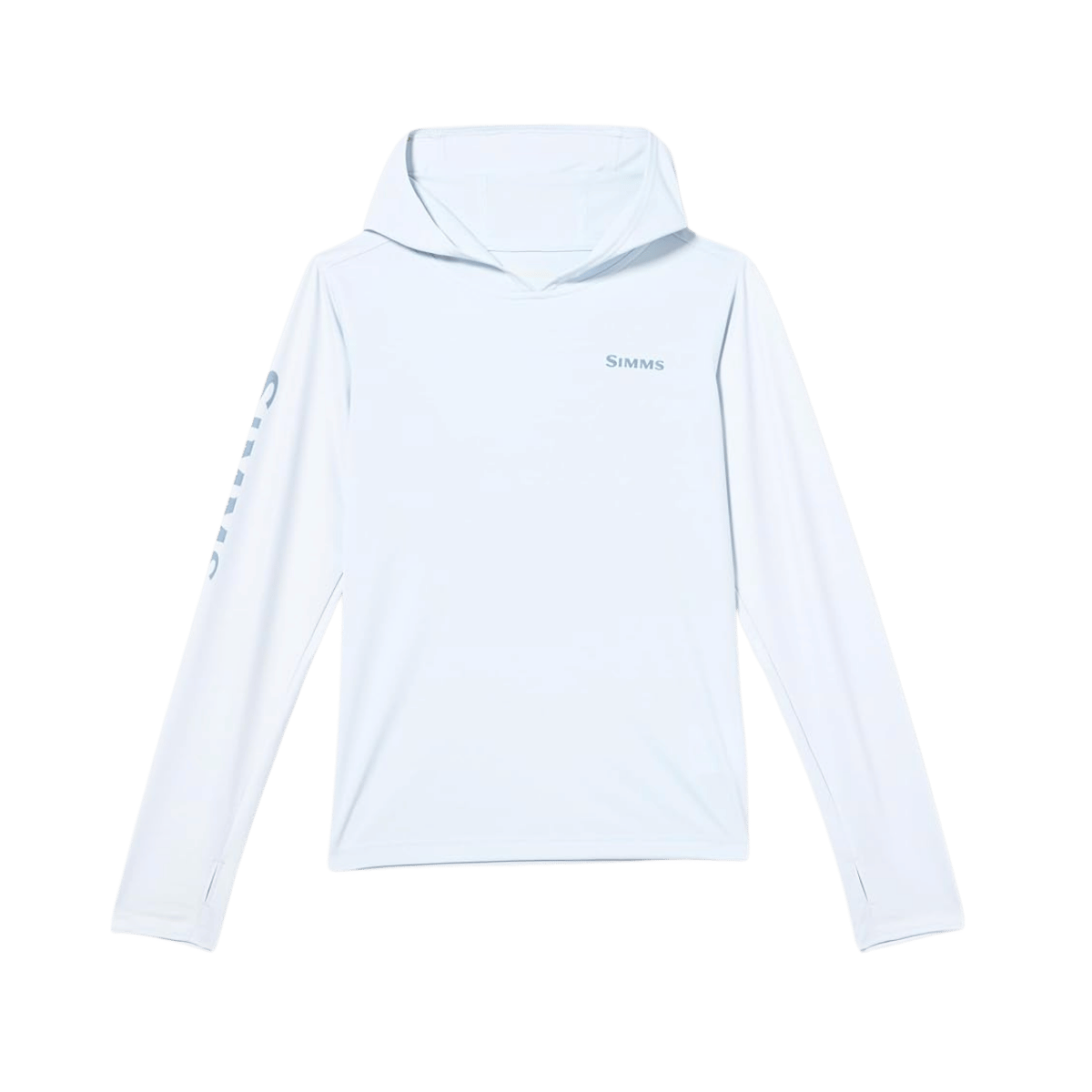 SIMMS KIDS SOLAR TECH HOODY - BIMINI BLUE VIEW FRONT