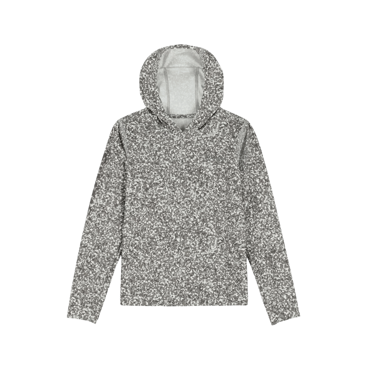 SIMMS KIDS SOLAR TECH HOODY - PEBBLE STEEL FRONT VIEW