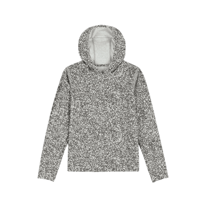 SIMMS KIDS SOLAR TECH HOODY - PEBBLE STEEL FRONT VIEW