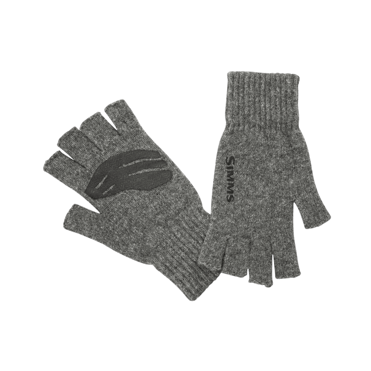 SIMMS WOOL HALF FINGER GLOVE - STEEL