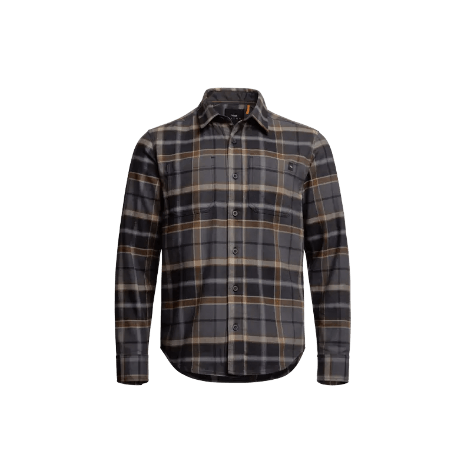 SITKA ASHLAND LW FLANNEL SHIRT BLACK CATTAIL PLAID