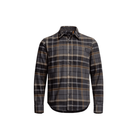 SITKA ASHLAND LW FLANNEL SHIRT BLACK CATTAIL PLAID