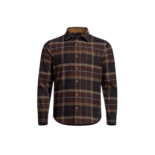 SITKA ASHLAND LW FLANNEL SHIRT METAL CHERRY PLAID