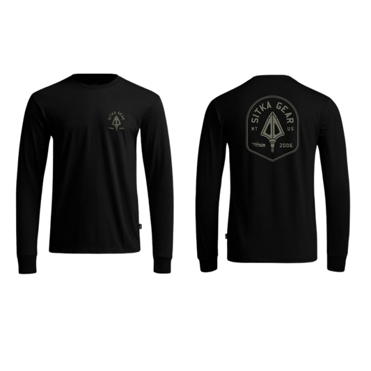 SITKA BROADHEAD CREST L/S TEE SITKA BLACK