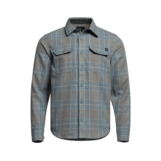 SITKA HARDWOOD HW FLANNEL SHIRT GRAVEL BLUE FALL PLAID