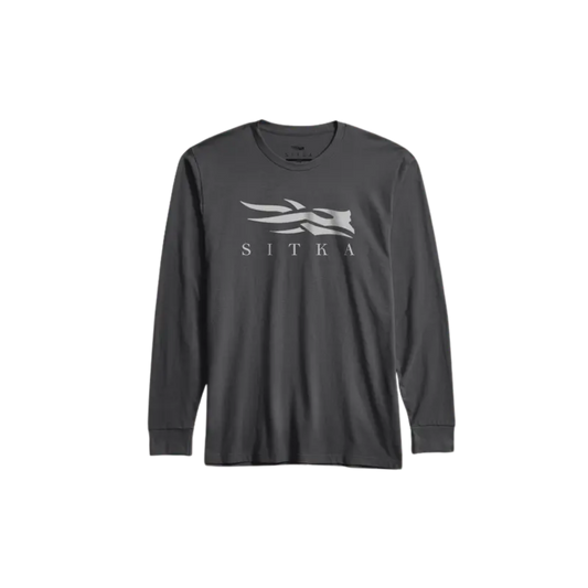 SITKA ICON L/S CREWNECK TEE IRON GREY