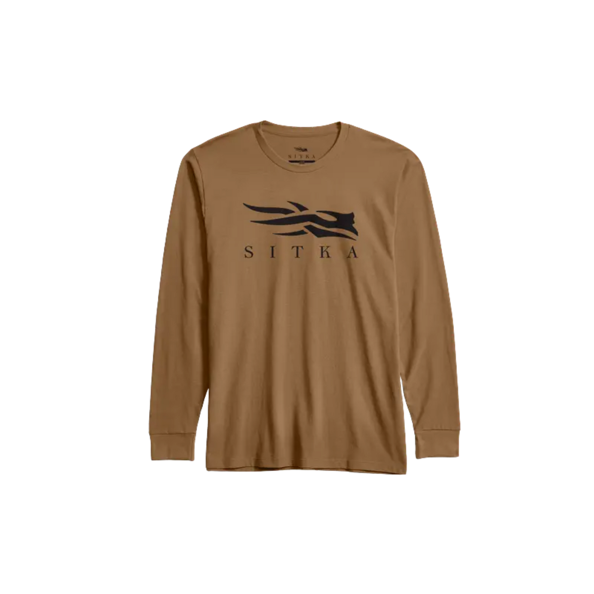 SITKA  ICON L/S CREWNECK TEE SEQOUIA BROWN