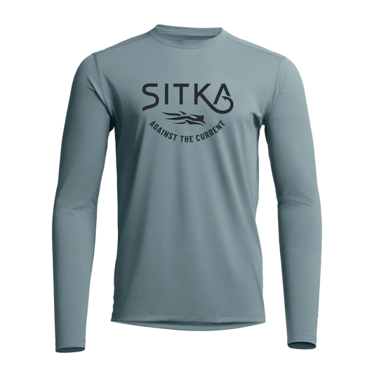 SITKA RADIANT GRAPHIC LS CREW GRAVEL BLUE HOOKED