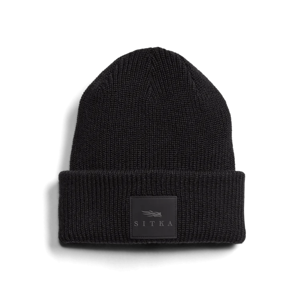 SITKA DOUBLE CUFF ACRYLIC BEANIE - SITKA BLACK
