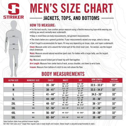 MEN'S SIZE CHART