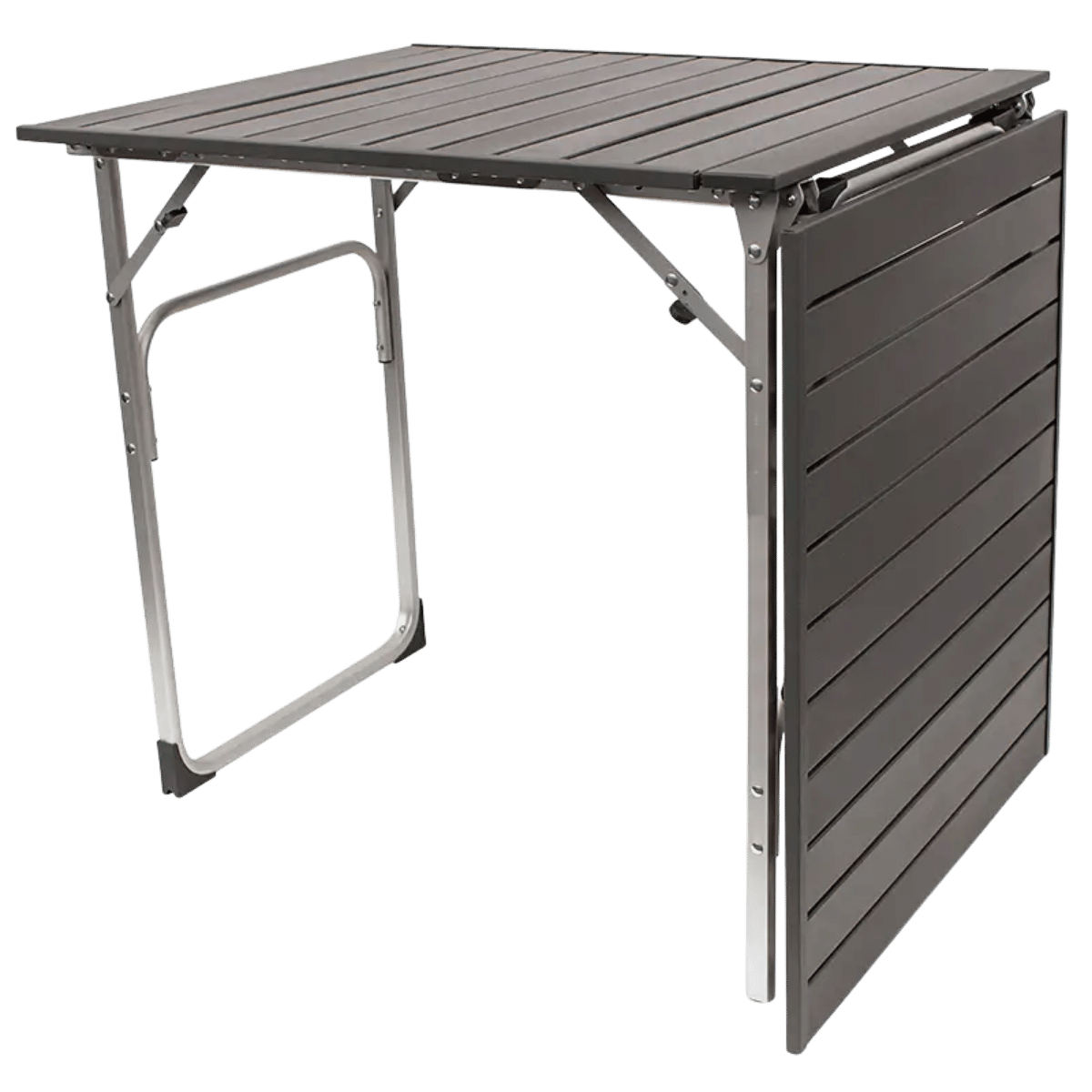 GCI OUTDOOR SLIM-FOLD TABLE - BLACK CHROME_HALF FOLD
