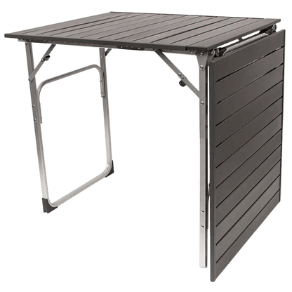 GCI OUTDOOR SLIM-FOLD TABLE - BLACK CHROME_HALF FOLD