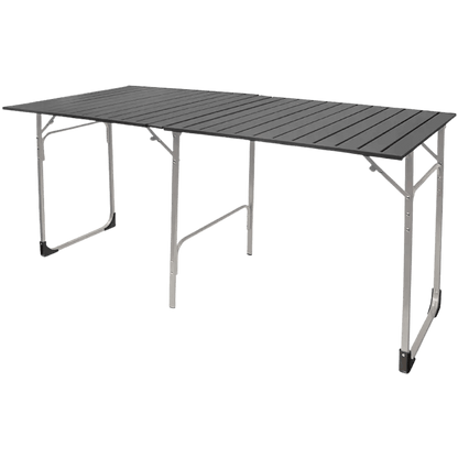 GCI OUTDOOR SLIM FOLD TABLE XL - BLACK CHROME_FRONT ANGLE