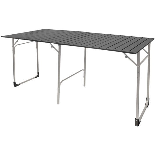 GCI OUTDOOR SLIM FOLD TABLE XL - BLACK CHROME_FRONT ANGLE