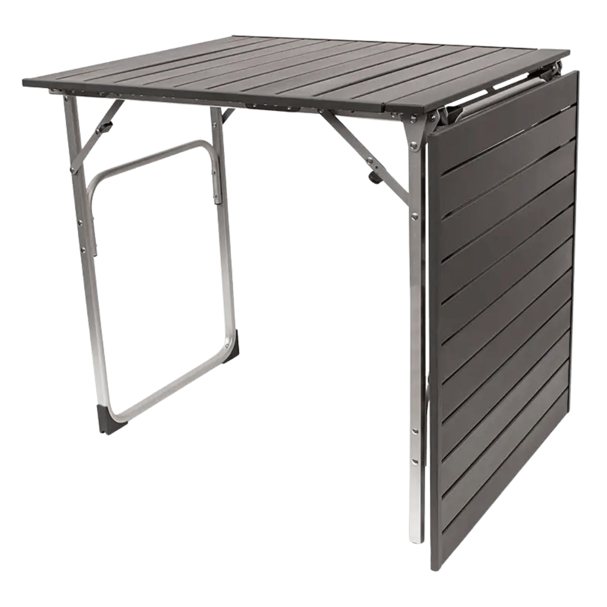 GCI OUTDOOR SLIM FOLD TABLE XL - BLACK CHROME_WHEN FOLD HALF