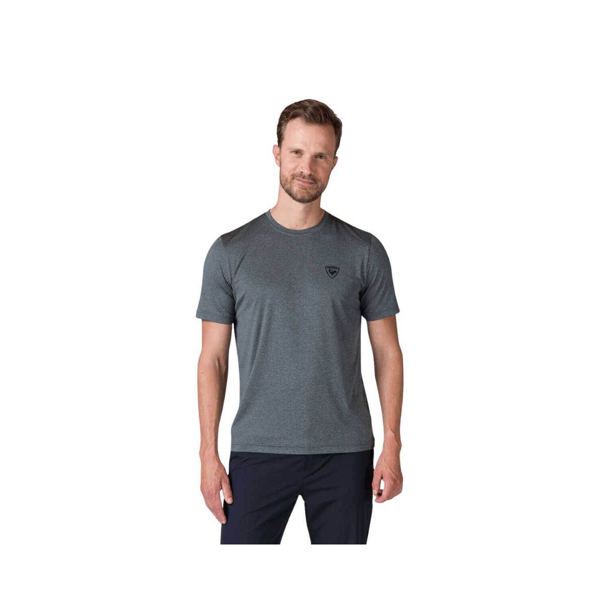 ROSSIGNOL MEN'S SLUB TEE S/S ONYX GREY