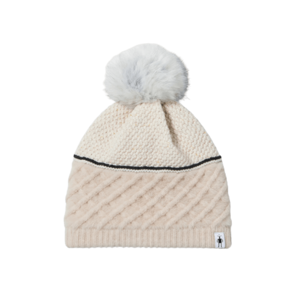SMARTWOOL CABLE KNIT POM BEANIE MINK