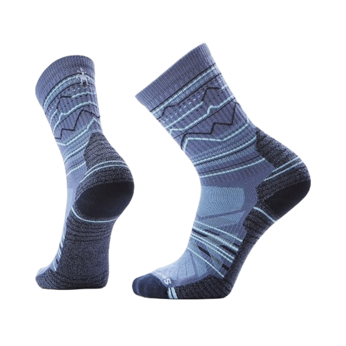 SMARTWOOL HIKE LT CUSH MTN RANGE PATTRN NIGHTFALL BLUE