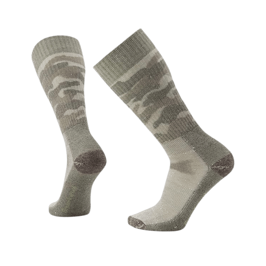 SMARTWOOL HUNT CLASSIC FULL CUSHION CAMO TALL CREW SOCKS -MILITARY OLIVE