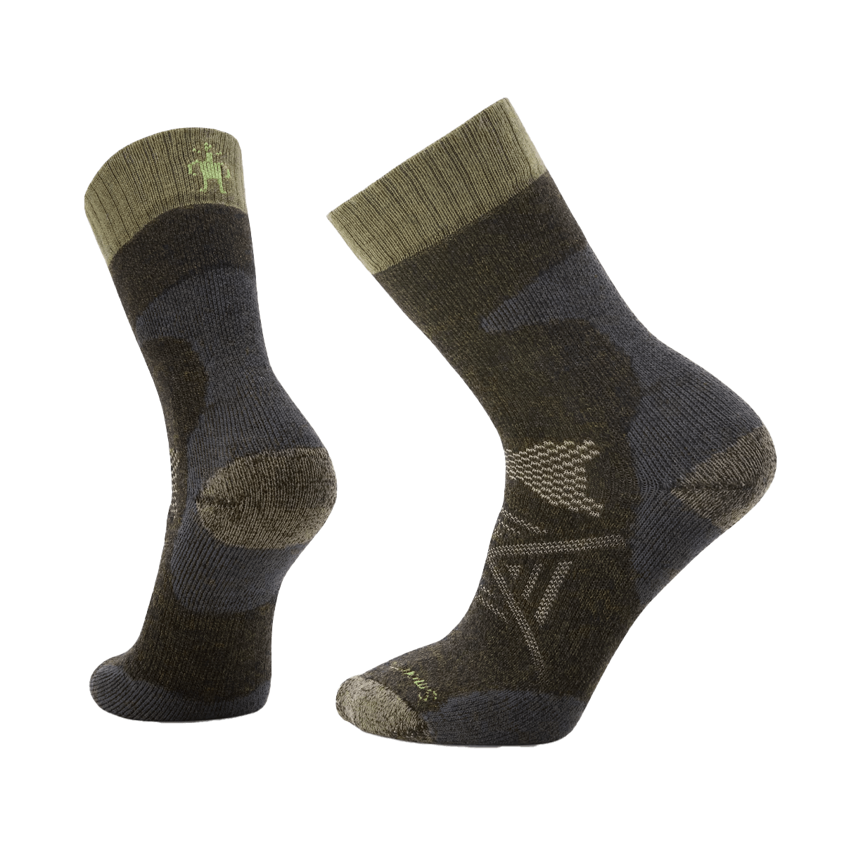 SMARTWOOL HUNT TALL CREW FULL CUSHION SOCKS - MILTARY OLIVE