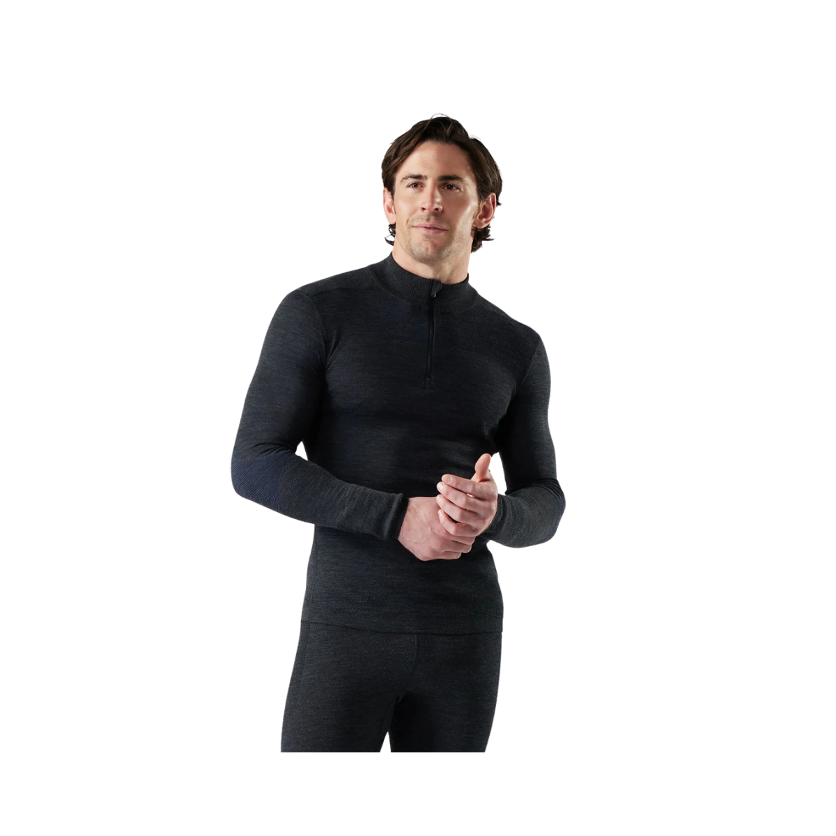 SMARTWOOL INTRAKNIT MERINO BL 1/4 ZIP CHARCOAL NIGHTFALL BLUE