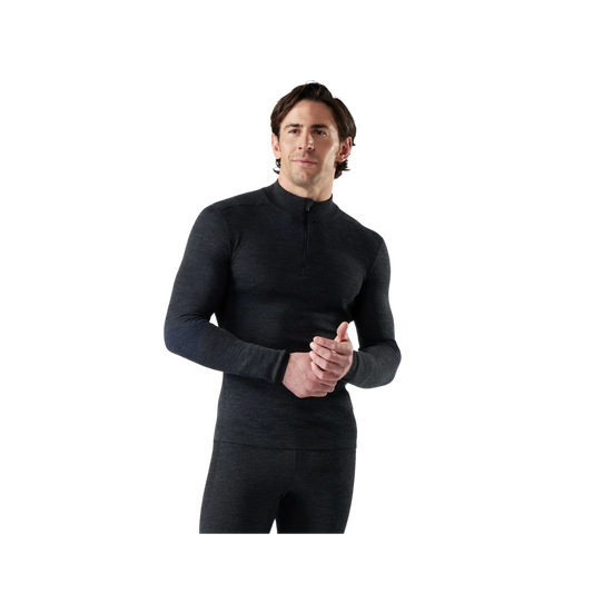 SMARTWOOL INTRAKNIT MERINO BL 1/4 ZIP CHARCOAL NIGHTFALL BLUE